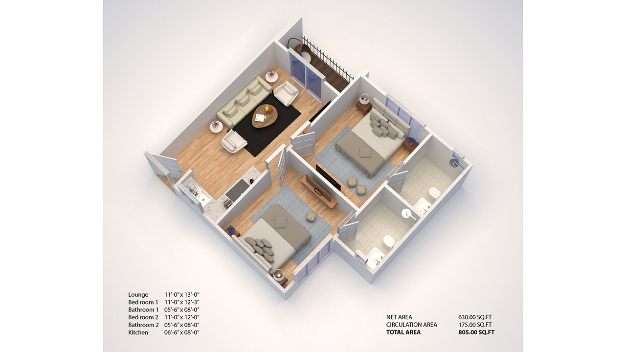 3D Floor Plan (CGI) sample